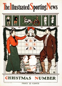 The Illustrated Sporting News, Joulunumero, 1900 (värilitografia) tekijältä Edward Penfield