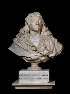 Sir Christopher Wrenin muotokuva, 1600-luku (marmori)