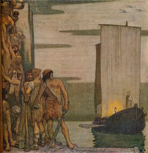 Pyhän Patrickin maihinnousu Irlannissa, c1912, 1914 tekijältä Edward Reginald Frampton