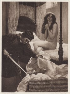 Il Pecorone: Päivä I, Romaani II, Oppitunti rakkaudesta (litho) tekijältä Edward Robert Hughes