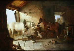 In the Forge (öljy kankaalle)