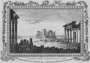 Yleinen näkymä Palmirasta Arabiassa, n. 1770