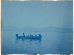 Kutenai-järven ylitys tekijältä Edward S. Curtis