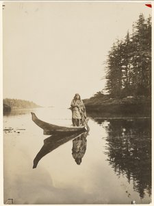 [Kauan luja veneeni uhmaa aaltoja ja vuorovettä] tekijältä Edward S. Curtis