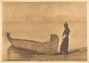 Järven rannalla - Kutenai tekijältä Edward S. Curtis