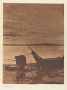 Portfolio IX, levy 317: Simpukkakaivaja tekijältä Edward S. Curtis
