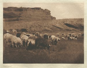 Salkku I, levy 33: Navaho-parvet tekijältä Edward S. Curtis