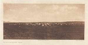 Portfolio VI, levy 192: Sun Dance Campment - Piegan tekijältä Edward S. Curtis