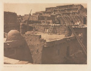 Salkku XVII, levy 609: Zuñin rivitalot tekijältä Edward S. Curtis