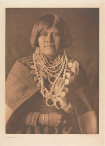 Salkku XVII, laatta 613: Zuñi-tyttö tekijältä Edward S. Curtis