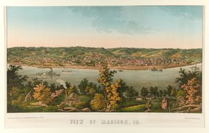 Näkymä Madisonista, Id. (Indiana) tekijältä Edward Sachse