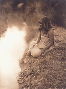 Maricopa Woman at the Stream tekijältä Edward Sheriff Curtis