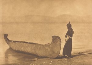 Järven rannalla - Kutenai, 1910. tekijältä Edward Sheriff Curtis