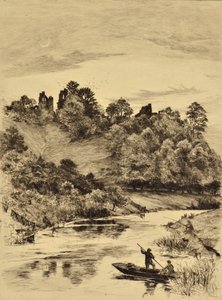 Kyyhkynen: Tutburyn linna, n. 1880 (etsaus)