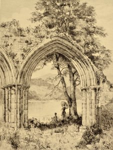 The Forth: Lake of Menteith Inchmahomen luostarista, n. 1880 (etsaus)