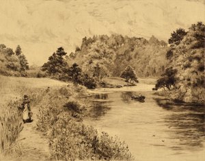 The Wear: The Wear Near Durham, n. 1880 (etsaus)