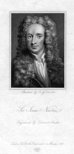 Sir Isaac Newton, englantilainen matemaatikko, tähtitieteilijä ja fyysikko, 1821.