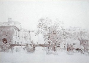 Isola di Sora (kynä & muste ja pesu paperille) tekijältä Edward Swinburne