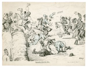 Parlamentin Victoria Cross Race! (mustetta paperille) tekijältä Edward Tennyson Reed