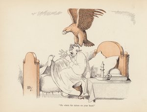 Hännät kierteellä: The Eagle (väri litho) tekijältä Edward Tennyson Reed