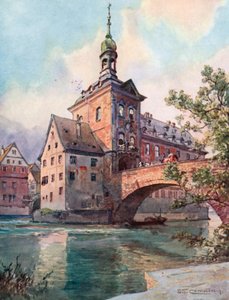 Bamberg - Raatihuone (värilitro) tekijältä Edward Theodore Compton