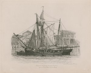 Schooner und Smack makaa Fresh Wharfissa tekijältä Edward William Cooke