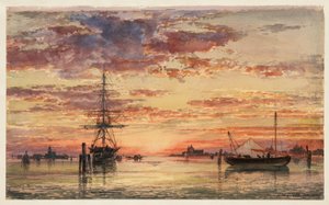 Venetsia auringonlaskun aikaan tekijältä Edward William Cooke
