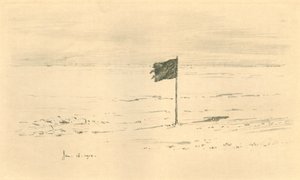 Mustan lipun leiri. - Amundsensin musta lippu muutaman mailin sisällä etelänavalta, 1912, 1913