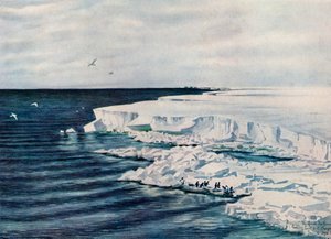 Suuri jäävalli, katsoen itään Cape Crozierista, 4. tammikuuta 1911, 1913