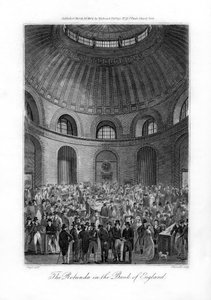 Rotunda Englannin keskuspankissa Lontoossa, 1804.