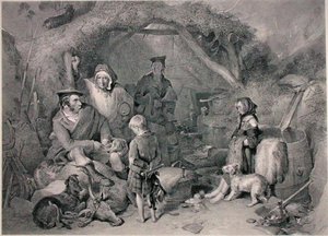 The Highland Whisky Still, Robert Gravesin kaivertama, julkaistu 1876 (kaiverrus)