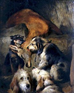 Hirven kuolema (öljyä aluksella) tekijältä Edwin (attr. to) Landseer