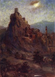 Korsika: Corte, linnoitus (väri litho)