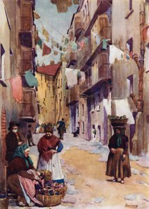 Korsika: Talot, Ajaccio (väri litho)