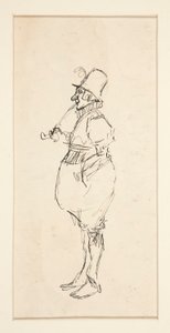 Sarjakuva miehestä housuissa tekijältä Edwin Austin Abbey