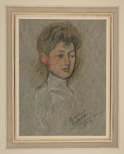 Edward VII:n kruunaus muotokuva: Prinsessa Victoria Alexandra Olga Mary tekijältä Edwin Austin Abbey