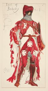 Earl of Berkeley, pukupiirros Henry Irvingille tekijältä Edwin Austin Abbey