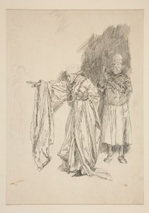 Kuninkaan varhainen tutkimus – II näytös, III kohtaus, kaikki tekijältä Edwin Austin Abbey