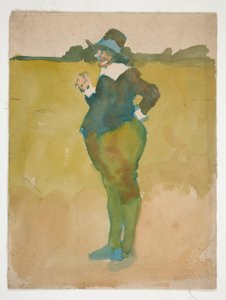 Lihava mies maisemassa tekijältä Edwin Austin Abbey