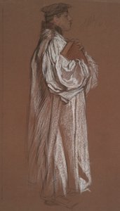 Figuuri Katariinan oikeudenkäyntiä varten tekijältä Edwin Austin Abbey