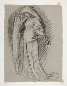 Figuuritutkimus Castle of the Maidensista, The Quest of the Holy Grail (15 maalauksen sarja Bostonin yleiselle kirjastolle, valmistui vuonna 1901) tekijältä Edwin Austin Abbey