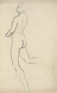 Figuuritutkimus The Hoursista (15.00) - seinämaalaus State Capitol -rakennuksessa Harrisburgissa, Pennsylvaniassa, 1902-1911 (valmistaja John Singer Sargent) tekijältä Edwin Austin Abbey