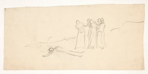 Figuurit, luonnos tuntemattomasta Shakespearen näytelmästä tekijältä Edwin Austin Abbey