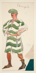 Kalakauppias, pukupiirros Henry Irvingille tekijältä Edwin Austin Abbey