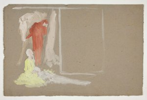 Figuuriryhmä - (tunnistamaton kuva) tekijältä Edwin Austin Abbey