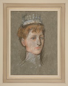 Walesin prinsessan pää (Queen Mary) tekijältä Edwin Austin Abbey