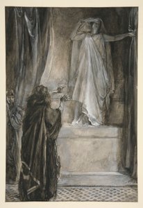 Hermione - V näytös, kohtaus III, Talvi tekijältä Edwin Austin Abbey
