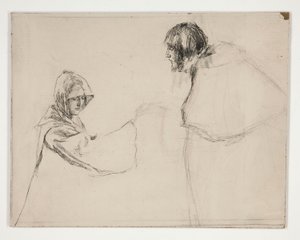 Isabella and the Duke (tutkimus .1108), kirjasta Measure for Measure tekijältä Edwin Austin Abbey