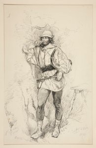 Jacques, kuvitus näytökselle II, kohtaus v, kuten haluat tekijältä Edwin Austin Abbey