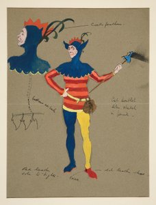Jester, pukupiirros Henry Irvingille tekijältä Edwin Austin Abbey